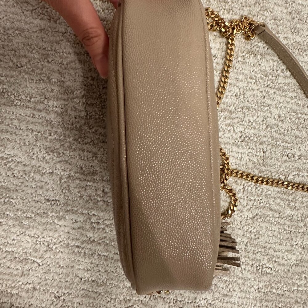 YSL Mini Lou Quilted Camera Bag - Dark Beige Gold Hardware - Picture 7 of 13